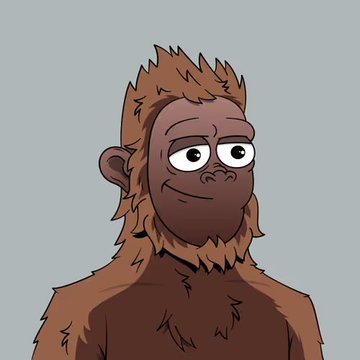 The image features a cartoon depiction of a monkey with brown fur, wearing a brown shirt that matches its fur color. The monkey has a big smile on its face and appears to be posing for the camera. The background of the image is gray, providing a neutral backdrop that allows the monkey's vibrant colors to stand out. There are no texts or other objects in the image, making it a simple yet engaging visual composition.