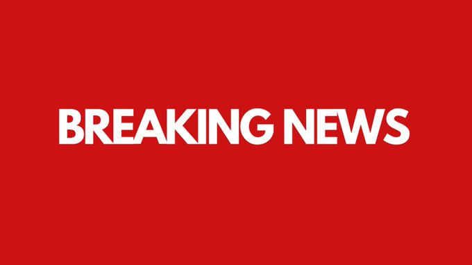 A red graphic banner displaying the bold white text "BREAKING NEWS" in all capital letters, commonly used as a stock or crypto alert template. The image serves as a visual alert to amplify the accompanying post's claim that cryptocurrency $LUNC will surge to $1 USD.