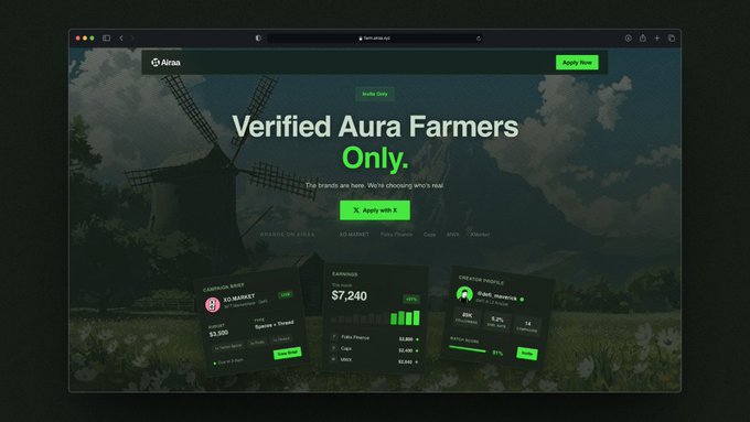iavera farmers only website, with a green header and white text, displaying a farm's profile information on a computer screen.