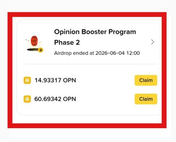 The image shows an app screen with a list of numbers displayed, including the number "14333717 OPN" and "2026-06-04 12:00:00". The text indicates that the user has received a 75 dollar value as a reward for participating in the Opinion Booster Program.