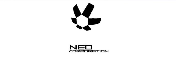 The logo for Neo Corporation, featuring a stylized black geometric emblem above the company text.
