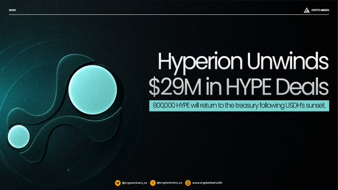 The image features a poster or advertisement for Hyperion DeFi, which has been used as an analog representation of a digital currency called Hyperion. It displays two sets of data related to Hyperion's worth and its deployment on the blockchain. The first set shows that Hyperion is being deployed at $29M overHYPE deals, while the second one highlights that the company is expecting to receive approximately 800,000 Hyperion in return following a sunset period. This image can be used as a visual representation of how Hyperion DeFi is working and what its worth on the blockchain looks like.