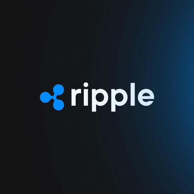 The Ripple logo, featuring a blue three-pronged icon next to the lowercase word "ripple" in light gray, is displayed on a dark gradient background.