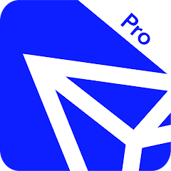 The image features a blue square with white lines inside, which appears to be a logo or icon for a cryptocurrency wallet named "TRON Link". The background of the image is blue, providing a contrast that makes the white lines stand out. The text in the image reads "Pro", indicating that it is promoting or advertising a cryptocurrency wallet called TRON Link.