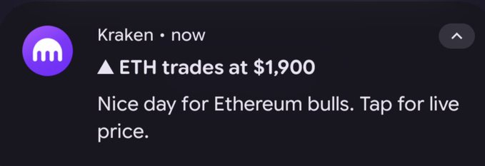 The image shows a post about trading in Etherium Bulls, with a purple background and white text. The post includes an advertisement for trading in Etherium Bulls at $1,900 per share. It also mentions that there's a nice day for eth trades, which is related to the current market conditions.