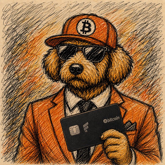 The image features a cartoon dog wearing an orange suit, sunglasses, and a hat with a "B" logo. The dog holds a black credit card in its paws while standing against a background of orange lines. The caption at the bottom of the image reads "The easiest and most rewarding way to DCA".