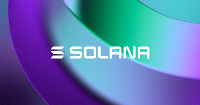 The Solana logo and brand name displayed in white text over a gradient background of purple, teal, and blue colors.