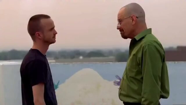 The image shows two men standing next to each other, with one man wearing a black shirt and the other wearing a green shirt. They are facing each other, engaged in conversation or possibly having an argument. The background of the image features a cityscape with buildings visible through the window. There is also a bird perched on top of one of the buildings. The post seems to be discussing the concept of managing multiple crypto rails and how it can be more efficient than plugging into LI.FI, which could potentially save time and effort for users who want to invest in various cryptocurrencies.