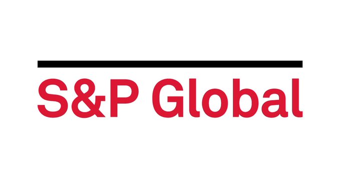 The red S&P Global logo with a black horizontal bar above the text on a white background.
