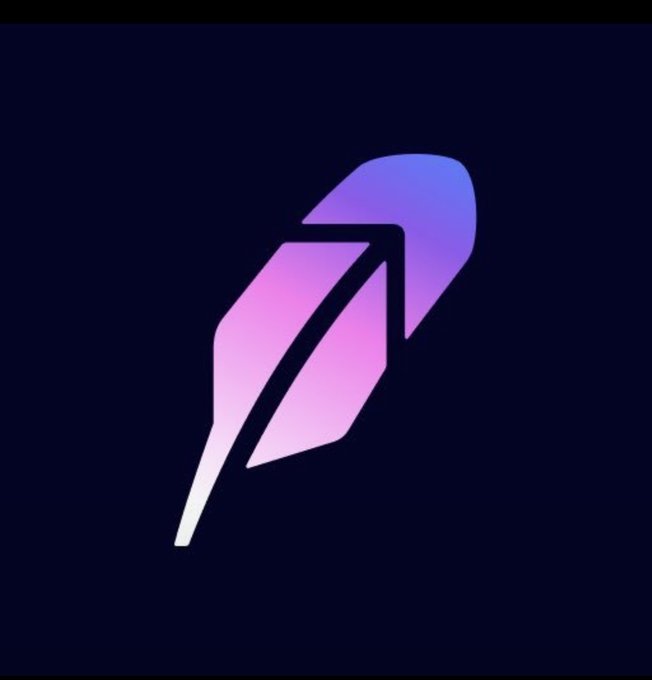 A stylized pink-to-purple gradient feather logo on a dark background, with the accompanying post referencing "$WALLET" suggesting the image serves as a teaser or visual hint for the $WALLET token project.