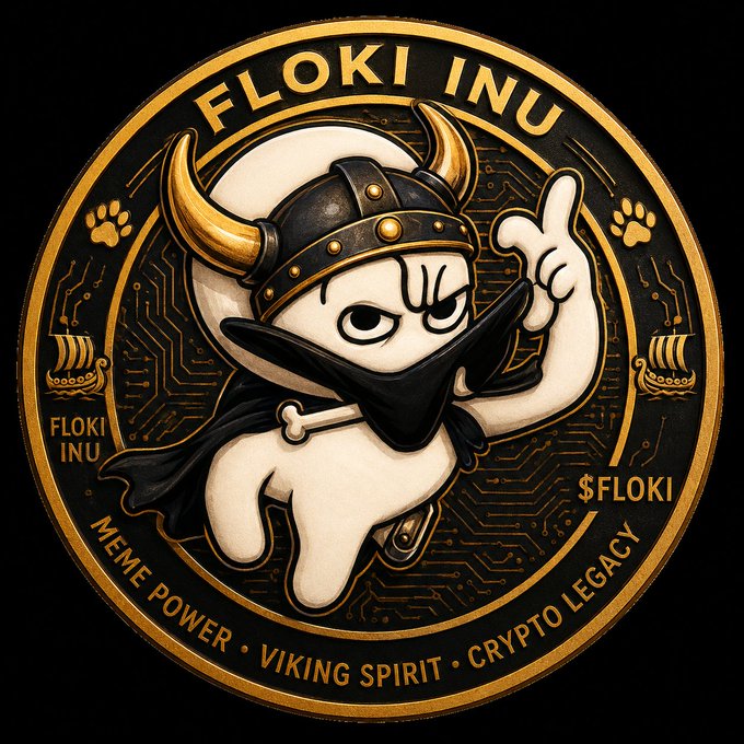 The image features a circular design with a white circle at its center, which has a cartoon character wearing a black helmet and holding a sword. The character appears to be a Viking or Slavic warrior, possibly from the Flokki Inu coin series. The character is depicted in a dynamic pose, giving it an air of action and movement. The background of the image is black, providing contrast to the white circle and making the character stand out prominently. The text "don't lose your faith" is written around the edge of the image, which could be interpreted as a motivational message or a call to action for the viewers.