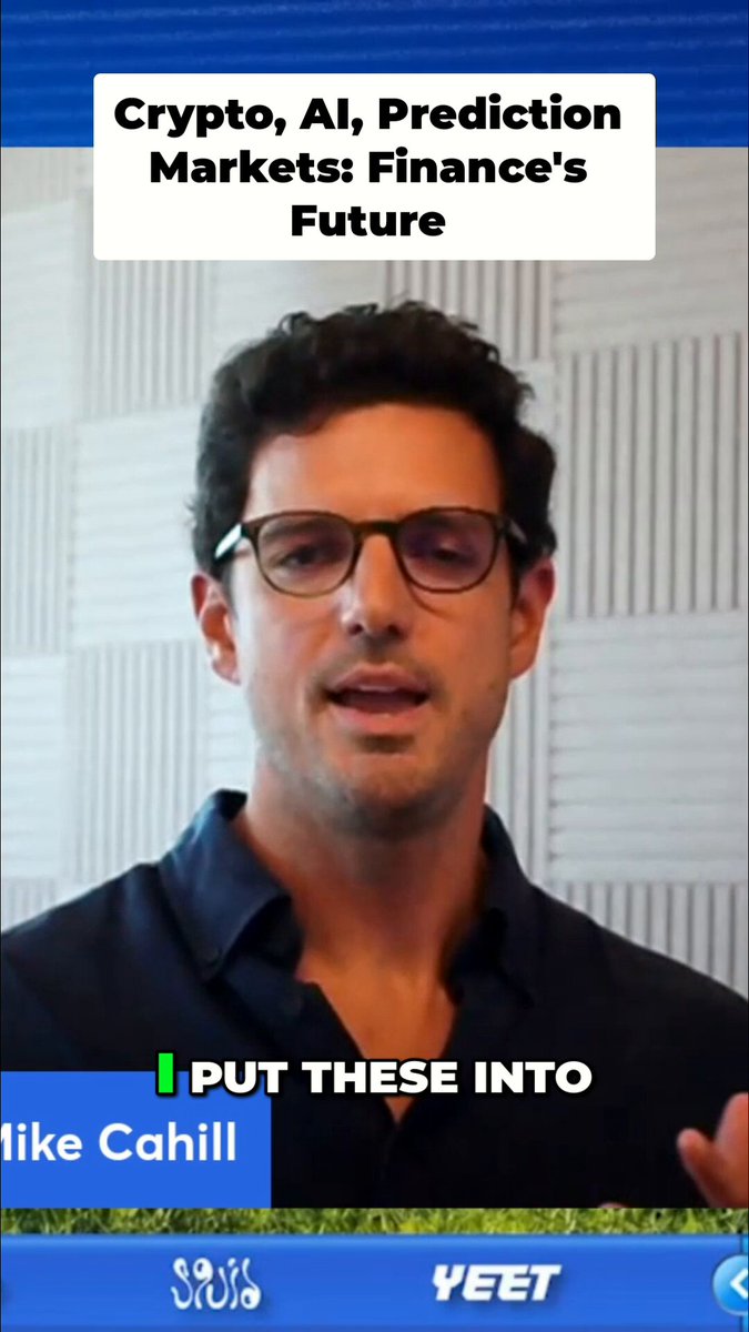 The image shows a man wearing glasses, possibly a financial expert or a crypto enthusiast, giving a speech about investing in cryptocurrency markets' finance's future. The caption below the image reads "I have been monitoring how oracle networks scale their revenue models most protocols chase retail hype while @PythNetwork acts like an enterprise saas giant my exact playbook is tracking where the actual institutional volume settles they are systematically onboarding the".