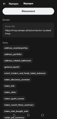 A dark-mode AI chat interface labeled "Ngọc" and "Nomen" showing a discussion about EU regulatory courts and affairs.