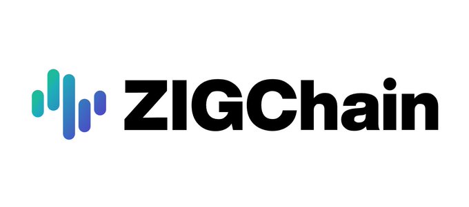 The ZIGChain logo featuring a stylized graphic of vertical bars in green and blue next to the company name in black text.
