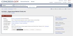 A blurry screenshot from CNBC's news site displays an article with the visible headline "SEC Sues New Coin," accompanied by sidebars showing what appears to be SEC-related categories and market data, reinforcing the accompanying post's message about Senator Lummis advocating for crypto adoption through the CLARITY Act against regulatory pushback.