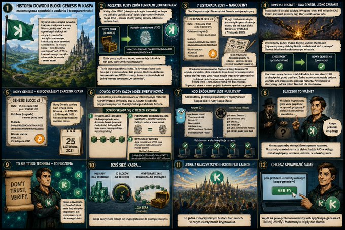 The image features a detailed infographic about the game Kaspa Genesis, which is an open-world strategy roleplaying game that takes place in a virtual world called web 3.0. The infographic provides information about the game's rules, objectives, and gameplay mechanics, as well as its rating and how to purchase it. It also includes a map of the game world with various locations such as castles, cities, and forests.
