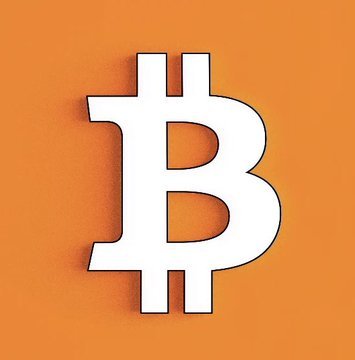 The image displays the white Bitcoin symbol (₿) against an orange background, representing the cryptocurrency. This visual ties directly to the news that Michael Saylor's Strategy may resume acquiring Bitcoin after a two-month pause.