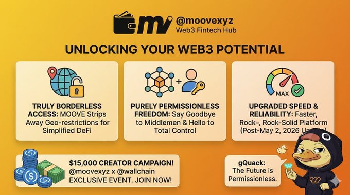 The post features a screenshot of an advertisement promoting a new web wallet called "MOVEXZ" with four different options available for users to choose from. These options include a basic dashboard, a cashback rewards scheme, a limited budget allocation, and access to exclusive events. The text on the image focuses on these options, emphasizing that MOVEXZ provides seamless and borderless access in Web3 fintech.