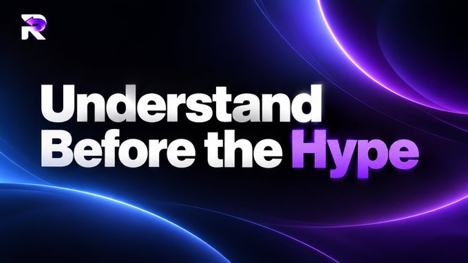 A purple-and-blue neon title card reads “Understand Before the Hype,” with a stylized “R” logo in the upper-left corner.