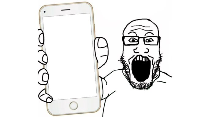 The image features a person holding up an empty smartphone, with the screen facing upwards. The caption below the image reads "zec holders typa people to Unlock their phones by scanning their faces", suggesting that this could be a humorous or satirical commentary on modern technology and its impact on our lives.