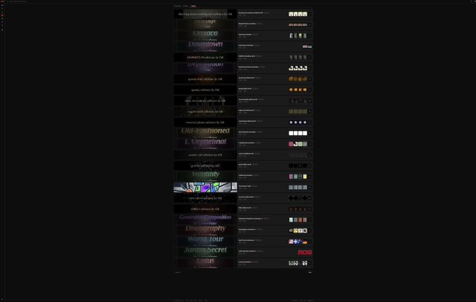 Dark-themed leaderboard interface showing user rankings, avatar collections, and badge distributions across categories like 'Dropout' and 'Vigilantly'.