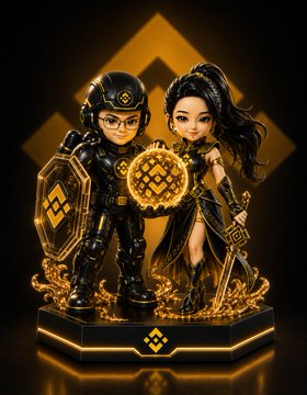 The image features a statue of two people, one male and one female, standing together with their arms around each other. The male figure has a shield on his back, while the female figure holds a golden orb in her hands. They are positioned against a black background that is illuminated by yellow lights. The caption to the image reads: "搞了一天，抽了大几百张。设计了 世界山队终极隐藏款。".