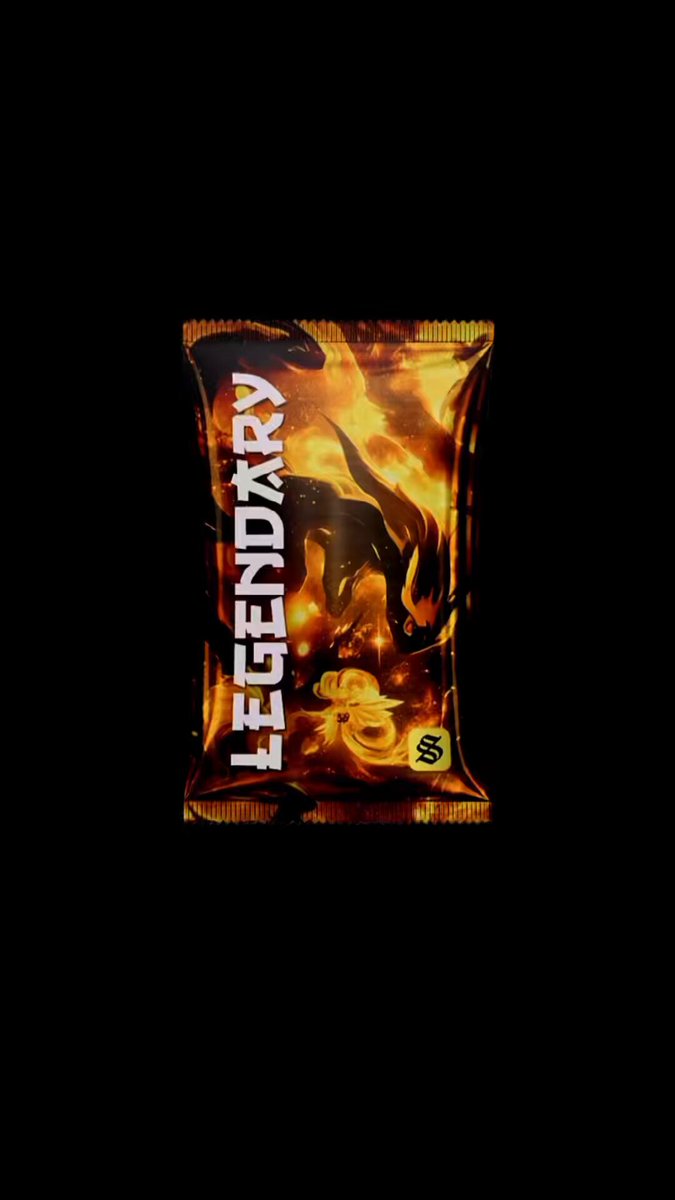 The image features a black background with an orange and white label that reads "legendary". The text is written in white, making it stand out against the dark backdrop. Below this, there's a small logo for a social media platform called @solflare.