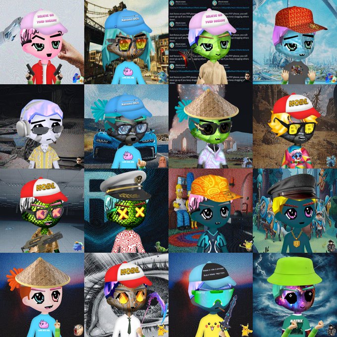 ids of cartoon characters are displayed, including "BAD", "BOOM", and "PINK".