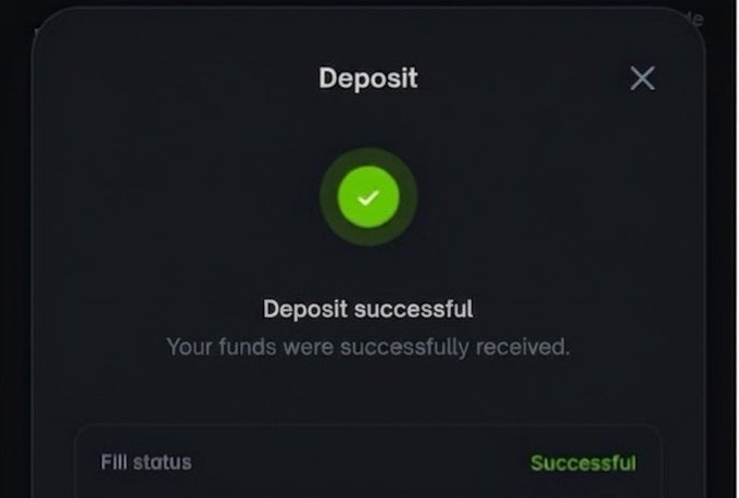 A "Deposit successful" confirmation screen on Robinhood shows funds were successfully received, with fill status marked "Successful." This relates to the user's first wallet funding to mint an NFT, capturing the moment before they proceed with the risky mint.