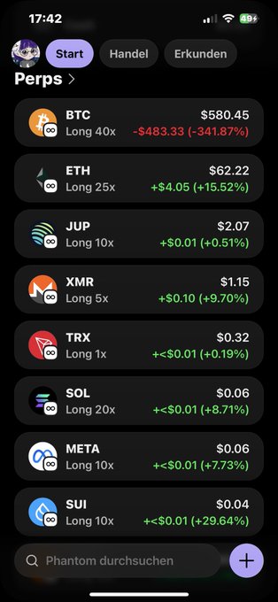 The image shows a smartphone screen displaying information about various Cryptocurrencies, including their values, names, and prices over time. A conversation with someone named "My brother" is also visible within the posts section of this app. The main focus of the image is on the Cryptocurrency tracking feature and how it can be used to monitor and understand changes in the market's value of different coins such as Bitcoin or Monero.