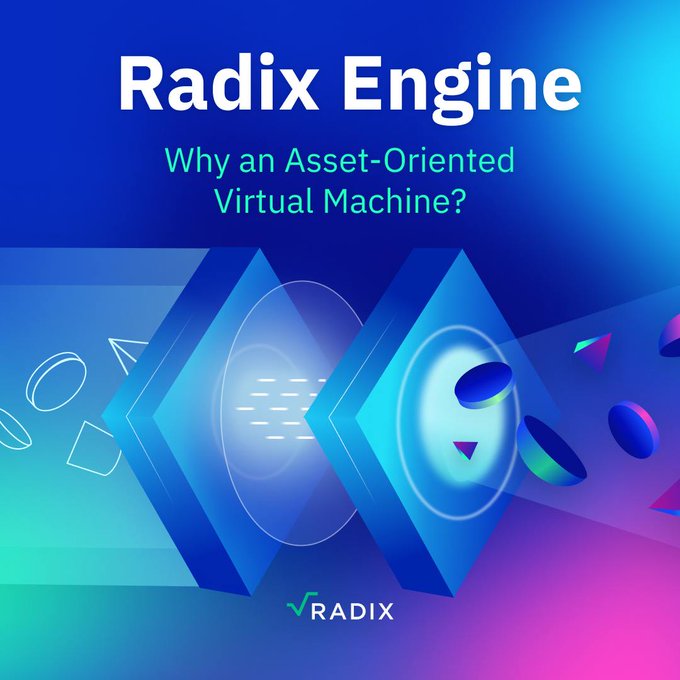 The image features an illustration of a virtual machine with three blue cubes stacked on top of each other. The text above the image reads "Why an Asset-Oriented Virtual Machine? Why an asset-oriented Virtual Machine?"