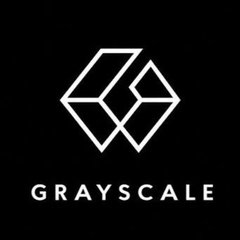 The Grayscale logo, consisting of a geometric white cube design and the word 'GRAYSCALE' on a black background.