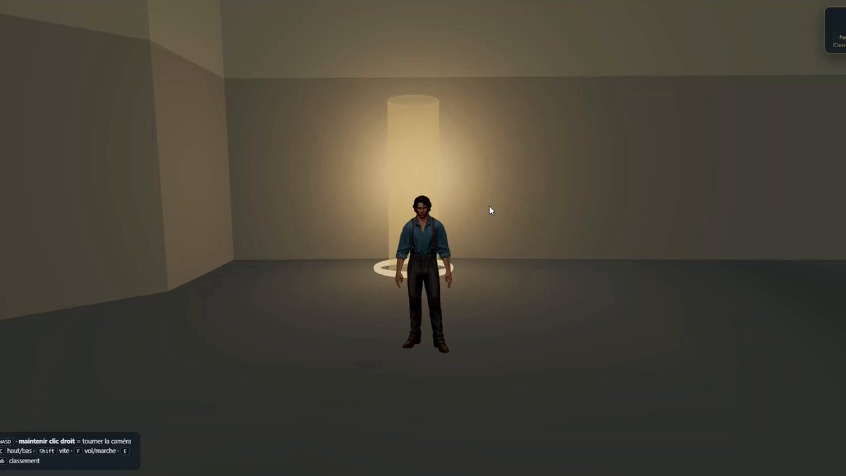 The image features a man standing in an empty room with a computer monitor placed above him. The man appears to be wearing a blue shirt, black pants, and a hat. He has his arms crossed over his chest as he looks directly at the camera. There is also a mouse on the floor next to him. The post includes text that reads "man i'm on a business trip for two days and you guys make my stuff look like slop keep up, there'nt been a time this competitive wagmi, the throne of the best vibe coder is still not settled i'm #1 tho".