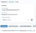 A screenshot of Dune Analytics displays a chart titled "6_GRP8_UNRZR/TR(OWM57DTU)STM" showing contract activity, with the highlighted metric indicating 325,000 transactions over a 16-day period, supporting the post's claim about high on-chain activity on Ethereum mainnet.