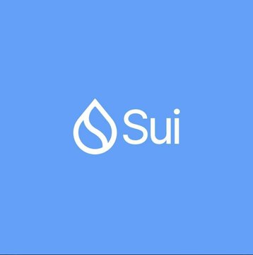 The image displays the Sui logo, featuring a white droplet-shaped icon and the word "Sui" on a blue background. This branding relates to the accompanying post about NAVI Protocol's performance on the Sui blockchain, highlighting the network's growing DeFi ecosystem.