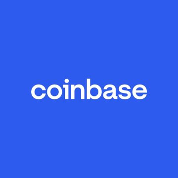 The image displays the Coinbase logo in white text on a blue background, representing the company that has integrated Hyperliquid into its Base App to enable perpetual futures trading with up to 50x leverage.