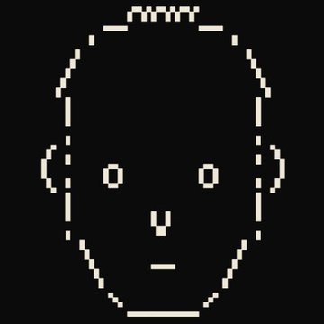 A minimalist pixel-art face rendered in white on a black background, featuring simple dot eyes, a small nose, and a neutral mouth—serving as a generic placeholder avatar for the ChainPunksNFT collection announced in the post, which is an early Alpha drop by 0xmonas (the founder of OnchainRocks and BOOA) with a 10,000 supply and OpenSea verification.