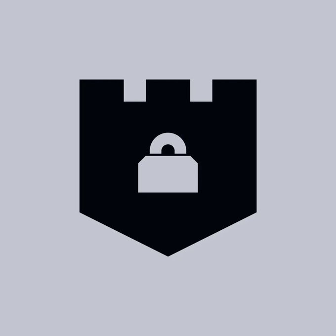 The image features a shield-like shape with a lock symbol at its center. The lock symbol is black, while the background is white. The image also includes text that reads "Security isn't just a feature in self-custody. It's the foundation. Because in crypto, staying safe isn't optional". This message emphasizes the importance of security and privacy when using cryptocurrency platforms like Solflare.