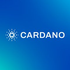 The image displays the Cardano logo, featuring a stylized geometric dot pattern alongside the "CARDANO" name in white text against a blue gradient background. It visually represents the Cardano blockchain being referenced in the announcement about Petrobras's pilots to track sustainable aviation fuel and Diesel R using Cardano's technology.
