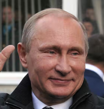 This image shows Vladimir Putin, likely in relation to the news that Russia raided crypto offices in Moscow, arresting 20 and shutting down 9 exchanges linked to Ukraine phone-fraud call centers.