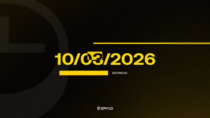 The image displays a graphic with the date "10/03/2026" in bold yellow text alongside "ZECPADIO" branding and the "ZPAD" logo on a black background, serving as promotional artwork for the $50 SOL giveaway by @zpadio.