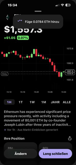 The image shows a phone screen displaying a stock market graph with a downward trend, indicating an ongoing decline in value for that particular asset. The screen also has text showing the quote "I buy more sol eth charges", which means that someone is investing in cryptocurrencies like Sol Eth or Etherium and buying them at below-market prices as part of their investment strategy. This could be driven by a desire to take advantage of potential gains once the price recovers from its current position.
