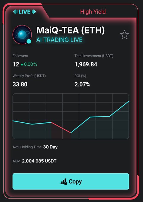 The image showcases an advertisement for a cryptocurrency trading platform called "Colbit.io". It displays various figures, including a graph that tracks investment performance over time. The main focus of this post appears to be the copy button labeled "Copy", which seems to indicate an option to make copies or duplicates of the original content.

The post on Colbit.io is promoting the AI-Based Trading Live bot in a visually appealing manner, with attractive graphics and well-organized text. The AI trading bot is described as having high performance and ROI, suggesting that it may be an effective tool for traders seeking to maximize their gains.

Additionally, there's a statement about copy a portion of the original content like $ETH AI Trading Live bot, which might indicate that people can benefit from using the live trading bot on Colbit.io to improve their cryptocurrency trading experience or profits.