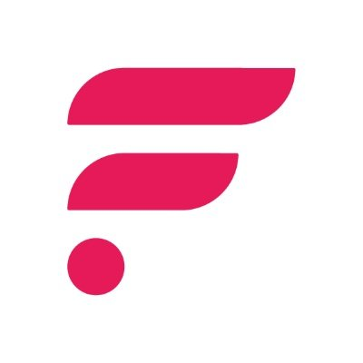 The image shows the Flare Networks logo, a pink stylized "F" composed of two horizontal rounded bars and a dot below. This relates to the post by highlighting Flare Networks as the platform enabling XRP's expansion into DeFi through its Firelight cover and FAssets system.