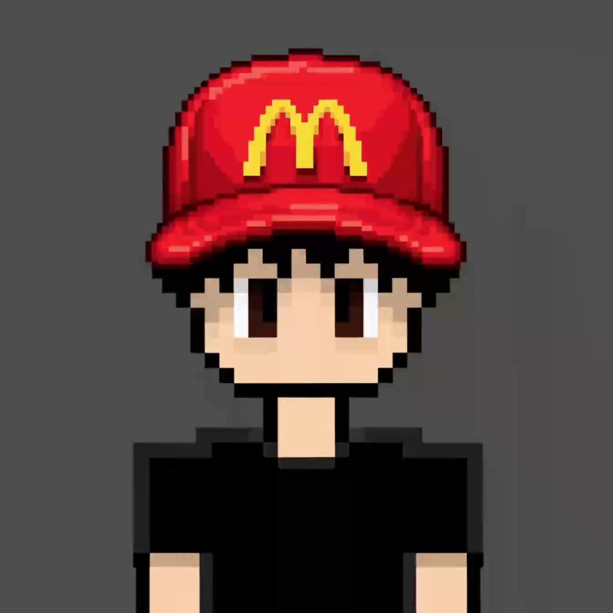 The image features a young man wearing a red hat with a McDonald's logo, standing against a gray background. He appears to be looking directly at the camera, giving off an excited vibe as he shares his recent experience of joining the company. The caption below the image reads "Excited to share that last week I joined @polymarket as a senior engineer. Over the last few months, I talked to many big teams in crypto, trying to figure out where I wanted to spend the next chapter of life".