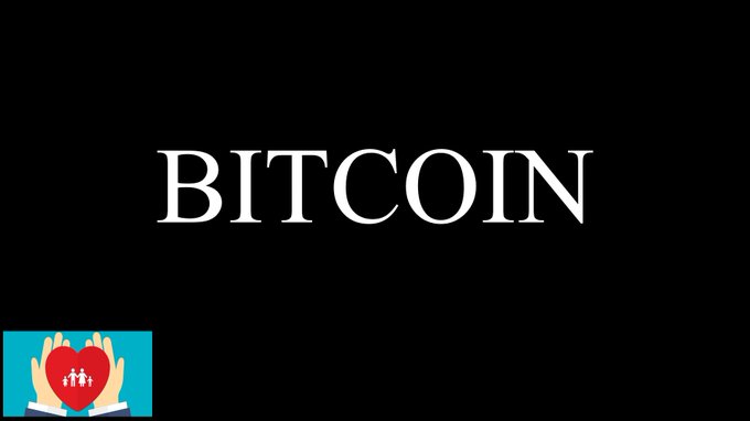 The image features a black background with white text that reads "BITCOIN". Below this, there are two hands holding up a heart symbol. The caption below the image states "Don'T watch Bitcoin, it seems fine. This is what to watch: charityhedgefund.com/weekly-video at bottom of page."