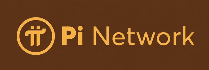 The Pi Network logo featuring a stylized π symbol inside a circle alongside the text 'Pi Network' on a brown background.