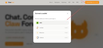 A screenshot of the Clever Tool website showing a wallet conversion popup menu with options for DEX, Unibot, Banana, and Ceibo, with an arrow pointing toward it.