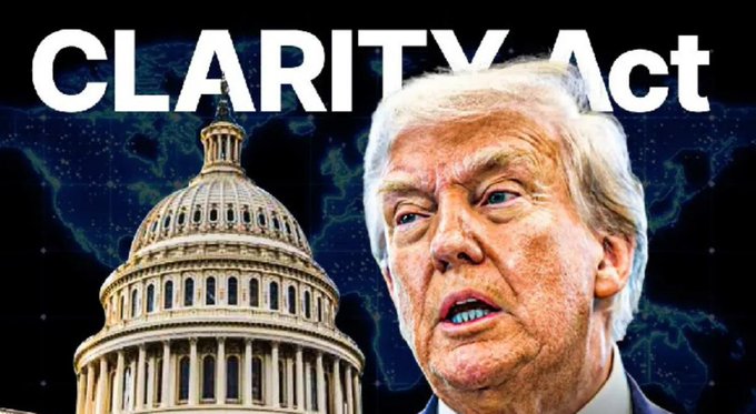 A thumbnail image showing Donald Trump beside the U.S. Capitol building with the bold text 'CLARITY Act' overlaid.