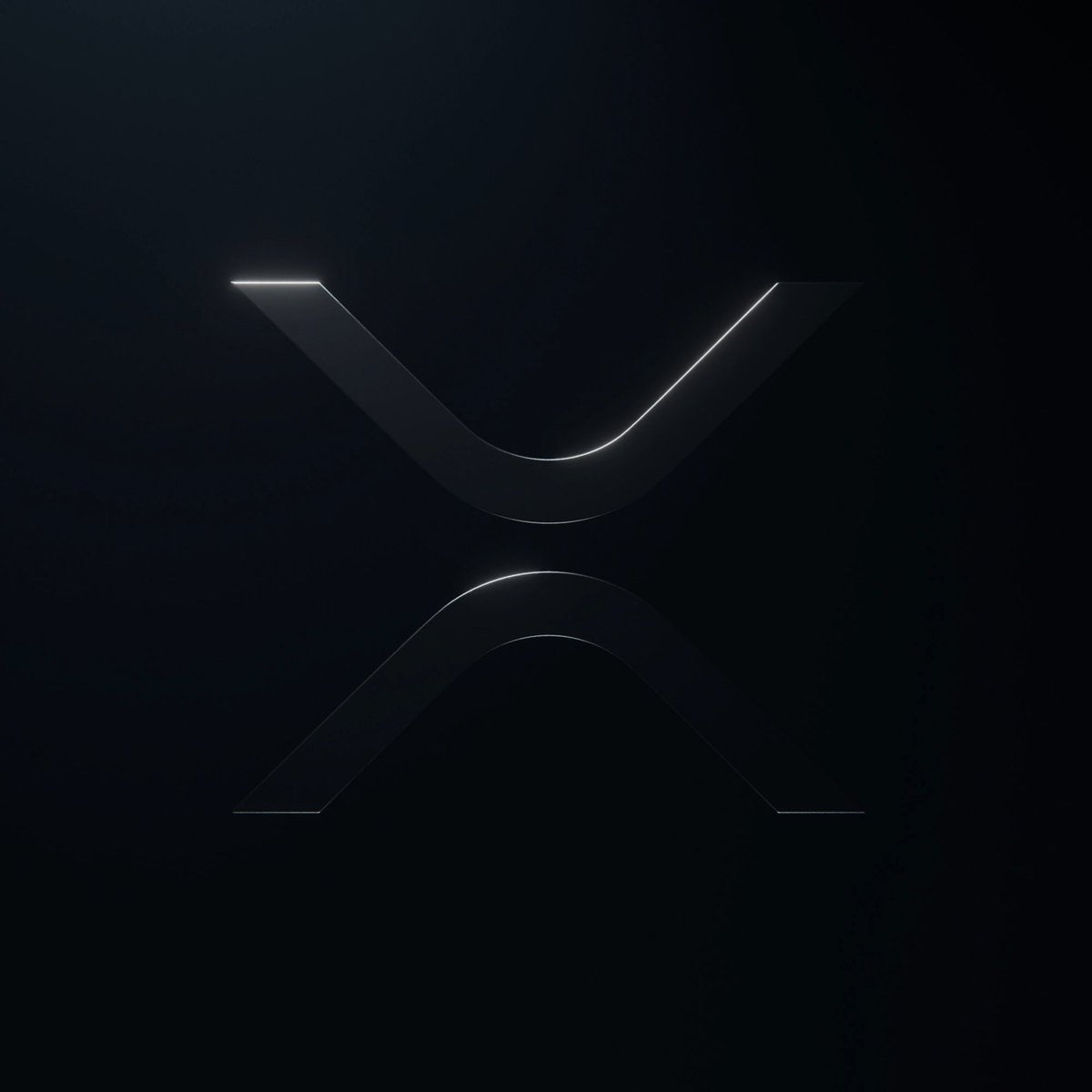 The XRP logo is illuminated against a dark background, visually representing the cryptocurrency featured in the post about its recent 3% daily gain and strong monthly performance. The glowing "X" design serves as a striking visual identifier for the asset being discussed alongside its ETF inflow milestones.